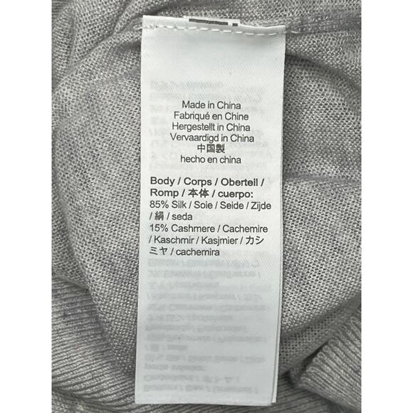 J.Crew Silk Cashmere Blend Button Front Cardigan Sweater Gray Large - Picture 7 of 8